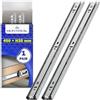 MONTERAL 1 Сoppia Guide per Cassetti con Cuscinetti a Sfera 450 mm x H 35 mm - Telescopiche Guide Cassetti Scorrevoli All'estensione Totale - Garanzia di 10 Anni - MONTERAL