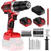 SundpeyPRO 21V Trapano Avvitatore Batteria - Trapano a Percussione con 2 Batterie 4 Ah