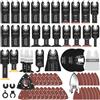 LEILUO Kit di 156 lame oscillanti per utensili multiutensili, accessori da taglio per carta vetrata, con custodia, accessori universali multiuso compatibili con DeWalt Makita Dremel e altri