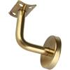FUBESK Staffe per corrimano in acciaio inossidabile 304, staffe per corrimano staffa resistente in ottone con protezione di base per ringhiere per scale in legno o metallo - oro (ARC)