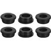 QUARKZMAN 6 Pezzi Occhielli in Gomma 29mm Foro di Perforazione, Passacavi Guarnizione 20mm ID Gommini Passacavo Scrivania Nero Siliconica per Tappo Organizzare Filo Cablaggio Casa Auto