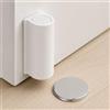 Generisch Fermaporta magnetico bianco, fermaporta magnetico autoadesivo, fermaporta a parete, invisibile, protezione da parete, fermaporta per stanza, ufficio, bagno