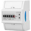 VIFER Contatore Energia Elettrica, Contatore Elettrico Digitale 220V Monofase 2 Fili 4P su Guida DIN Contatore Elettronico KWh 1 Fase (20(80) A)