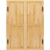 Snnowdate Set completo per porte saloon (L/R coppia + cerniere a pendente), griglia di protezione per porte basculanti, divisorio, porta basculante, 81 x 107 cm, apertura bidirezionale, funzione di chiusura