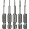 QUARKZMAN 5 Pezzi Punta Cacciavite A Stella T8 Testa Torx Innesto Esagonale 1/4 Lunghezza 2 (50mm) Punta Magnetica Senza Foro Anti-Manomissione 6 Punte Stella Trapano Acciaio S2.