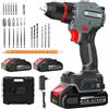 ENRIPRT Brushless Trapano Avvitatore Batteria, 21V Trapano a Percussione, 55Nm Max con 2 Batterie 2.0Ah, 20+1Coppia,2 Velocità,LED Luce, Elettrico Avvitatore Ideale per forare e avvitare