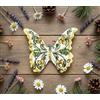 Mondocreazioni Farfalla in ceramica siciliana di caltagirone realizzata e decorata totalmente a mano (10 CM, 02)