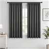 Woaboy Tenda oscurante termica fettuccia 2 pezzi L101xA175 Grigio | Tenda oscurante isolante termico con fettuccia, blocca la luce e protegge dal freddo, adatta per camera e soggiorno