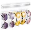 LOXSUN Porta Occhiali Da Sole Parete, Organizer Occhiali Da Sole Metallo, Portaocchiali, Espositore Occhiali, Scatola Porta Occhiali Per Più Bicchieri (Argento, 2PCS)