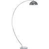 Beliani Lampada da Terra Metallo Argentato 188 cm Arco Base cromata Moderna