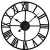 Timelike 40CM Orologio da Parete Silenzioso Lngranaggio Europeo con Grandi Numeri Romani Orologio al Quarzo Grandi Industriale Oro per Cameretta Soggiorno (Nero)