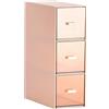Bestevery Cassetto Portacapsule Per Caffè, Porta Bustine Te Da Bancone, Contenitore Tre Cassetti Bustine Tè, Porta Cialde Caffè Trasparente Acrilico, Per Caffè e Articoli Per La Casa(Rosa)
