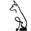 Generic Piccola statua in metallo nero minimalista Doberman Pinscher statuetta d'arte regalo ornamento da scrivania decorazione casa ufficio