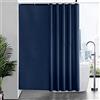 Furlinic Tenda Doccia Antimuffa Tessuto in Poliestere Grande Tende Doccia Impermeabile Lavabile Blu Navy Tenda Vasca da Bagno con 12 Ganci 200x200cm.