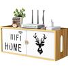 NUODWELL Scatola di immagazzinaggio del router del WiFi montato a parete della schermatura del filo di finitura, con la porta del mobile, la TV set-top box di stoccaggio