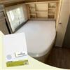 Dexitex - Lenzuola per Camper - Lenzuola Letto Francese - Coprimaterasso Camper - Materassi per Camper - Accessori per Camper - Oeko-TEX - 100% Cotone - Sinistra - Bianca
