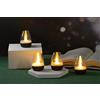 Northpoint Set di 4 luci a LED con sensore touch senza fili, per interni ed esterni, effetto tremolante RGBW con stazione di ricarica a induzione (nero trasparente)