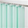 Furlinic Tenda Doccia Antimuffa Tessuto Poliestere Verde Tende Doccia Impermeabile Lavabile Poliestere Tenda Vasca da Bagno con 12 Ganci Tenda Doccia Extra Lungo 180x210cm.