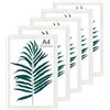 WENGTIAO Cornice A4 Bianco 5 Pezzi, Cornice Portafoto in Legno | per Foto Poster, Spessore 2cm Cornice A4 da Appendere alla Parete Orizzontale o Verticale Portafoto da Tavolo
