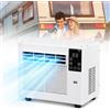 Huachorial Condizionatore d'Aria Portatile 280W con Raffreddamento e Deumidificazione, Timer 1-12h, Telecomando, Silenzioso, Filtro PP 99,9%, per Camper e Campeggio