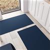 PETTI Artigiani Italiani - Tappeto Cucina, Passatoia Cucina, Tappeto Cucina Lavabile Antiscivolo, Tappeto Runner Cucina, Tappeto Tinta Unita 52x140 cm Blu, 100% Made in Italy