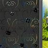 Qualsen Pellicola Oscurante Vetri Finestre Effetto Arcobaleno 90x200cm, Motivo Floreale 3D Pellicola per Vetri Finestre Nera Satinata Opaca Elettrostatica Pellicole Privacy Finestra per Casa Bagno