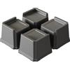 Lutown-Teen 4 Pz Rialzi per Letto Rialzo per Mobili, Alza di 7,6 cm, Nero