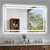 baklon Specchio bagno con luce 100x60cm, Specchio-Bagno-LED Antifog,3 Colori Luce,Dimmerabile, IP65 VetroTemperato HD,mirror Retroilluminato Bagno,Funzione Memoria, Orizzontale/Verticale