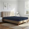 Pizuna Linens Pizuna Lenzuolo angoli 100% Cotone 160x200 cm Blu 400 fili trama sateen | Lenzuolo con angoli 100% cotone a fiocco lungo, raso, 160x200 cm, colore Blu Scuro, 400 fili, tasca profonda 40cm