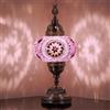 DEMMEX Lampada da tavolo a mosaico a batteria con lampadina a LED incorporata, lampada da tavolo a mosaico turco marocchino, lampada da notte con accento sul comodino, fatta a mano