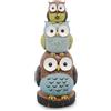 Komergave Gufo decorativo in legno 2D, statuette decorative in legno, per casa e ufficio, gufi regalo per gli appassionati
