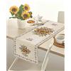Casatessile Centrotavola, Runner e copriforno ciniglia Sunlight Runner da Tavolo con Fiori, Girasoli - Runner Corto