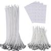 MengH-SHOP Candele stoppini Kit di Fabbricazione di Candela stoppini pre cerati con stoppino adesivi supporto stoppino fai da te 212 pezzi