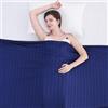 Elegear Coperta di Estiva Rinfrescante, Giapponese Arc-Chill 3.0 Q-Max>0.5 Cooling Blanket in Fibra Fresca per Letto Divano Viaggio Traspirante Leggero Doppia Faccia Coperta 200x220cm, Blu-Navy Righe