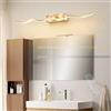 GZZBMY LED Lampada da Specchio per Bagno Applique da Parete con Telecomando Dimmerabile Iluminazioni per Pareti Moderna Impermeabile Luce da Parete Soggiorno Mobile Toilette (Oro,120cm)