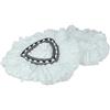 vhbw 2X Testina pulente Compatibile con Vileda Easy Wring & Clean, Turbo Easy Wring mocio, lavapavimenti - Microfibra, Nero/Bianco