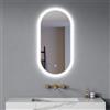 Auria Specchio da Parete Bagno Ovale 90x45 cm - Retroilluminazione LED Integrata (Luce Calda, Neutra, Fredda), Sistema Antiappannamento, Touch, Ganci e Tasselli Inclusi - Modello Glow