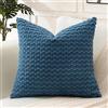 Artscope Federe Cuscini in Velluto a Coste per Divano 55x55cm Copricuscini di Bolla Geometrico Decorativa per Salotto Moderno Cuscino per Camera da Letto, Blu