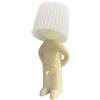 Ansore Lampada da scrivania Naughty Boy, lampada creativa in plastica a forma di omino timido, luce notturna, decorazione moderna, regalo bianco (rotonda, touch, LED)