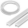FCOB T1510 3M Profili in silicone neon Canaletta LED Bianco Latte | 120° Illuminazione flessibile a luce riflessa per strisce LED COB SMD da ≤10 mm (striscia LED non inclusa)