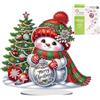 Zouwel Diamond Painting Ciondolo 5D Diamond Painting Natale, Dobbeltsidet DIY Diamond Painting Set Set di pittura con diamanti fai da te, regali di Natale per amici e bambini (Babbo Natale (Yeti)