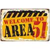 ABCDEFG Area di avvertimento 51, UFO, metallo, stagno, segno, annata, parete, placca, poster, insegne, casa, cucina, pub, retrò, ferro, arte, decorazioni, caffè, bar, birra, 20 x 30 cm