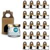 Espirito Rebelde Set 20 Vasetti di Vetro 30 ml con Coperchio + 20 Scatole con Finestra - Barattoli per Marmellata, Miele e Bomboniere | Espirito Rebelde