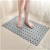 SHIMOYAMA Tappetino da doccia antiscivolo e antimuffa, 67 x 43 cm, antiscivolo, in PVC, a scarico rapido, con strisce antiscivolo in TPE (grigio)