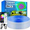 TENDIST RGB Striscia LED Neon Esterno, IP68 Flessibile Strisce LED da Esterno Bluetooth con Smart App e Telecomando, 24V Neon Strip con Sinc Musicale per Giardino, Balcone, Terrazza, Bar (2 * 10M)