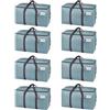 VENO Set da 8 Borse per traslochi extra grandi con cerniere e maniglie per il trasporto, scatole trasloco resistenti per risparmiare spazio (Azzurro, Set da 8)