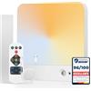 Combuh Lampada a Batteria Sensore di Movimento Luce Ricaricabile Garage Senza Fili, Autonomia 75 Giorni 5000mAh Plafoniera LED Senza Corrente Lampade da Soffitto per Doccia Balcone Quadrato 1pz