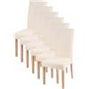 SalGiu Coprisedie Con Schienale (6 pezzi) Elasticizzato Eleganti Universale (Bianco)