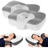 Elviros Confezione da 2 cuscini cervicali in memory foam per dormire lateralmente, cuscini ortopedici per chi dorme sulla schiena e sullo stomaco, cuscino ergonomico regolabile per alleviare il dolore