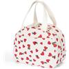 AOOTE Borsa Termica Porta Pranzo Donna, Riutilizzabile Borsa Frigo Piccola Portatile, Borso Frigo Impermeabile Interno in Alluminio, per Lavoro, Scuola, Viaggi, Campeggio, Picni, Ufficio, Bianco